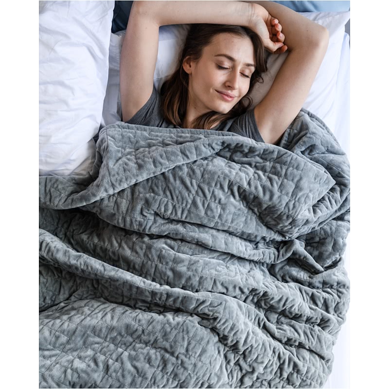 BUZIO Weighted Blanket (25 lbs for Person Above 200lbs ...